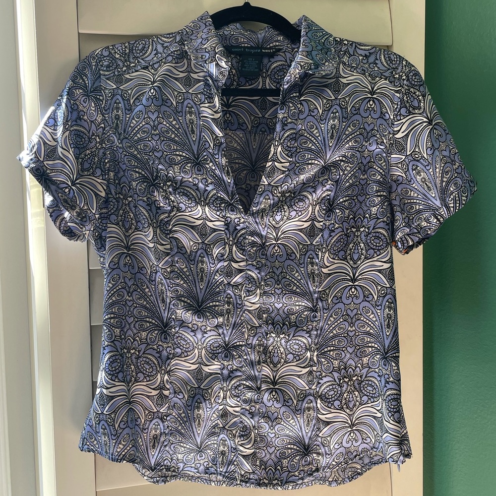 Silky Paisley Early 2000s Top